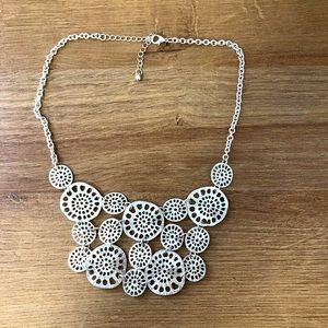 Silver circle necklace